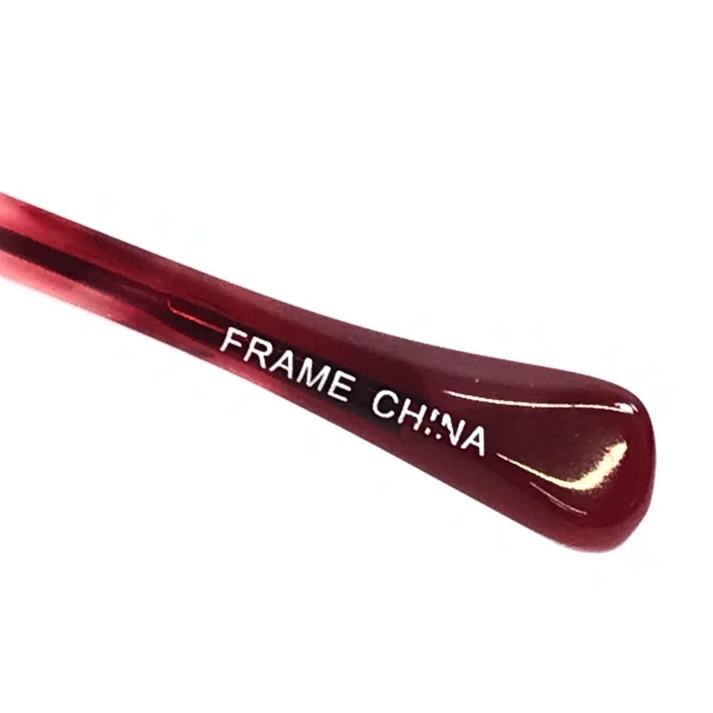 Lucky Brand Eyeglasses Frames D108 BURGUNDY Red Silver Cat Eye 52-17-140